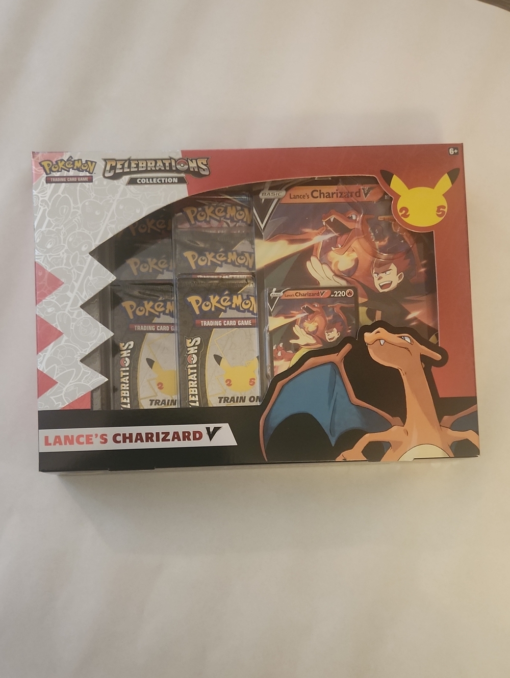 Pokemon Celebrations 25th Anniversary Lance's Charizard V Collectible Box NEW